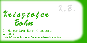 krisztofer bohn business card